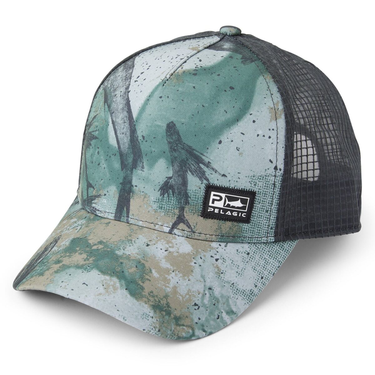 Pelagic Echo Open Seas Performance Trucker Cap - Green