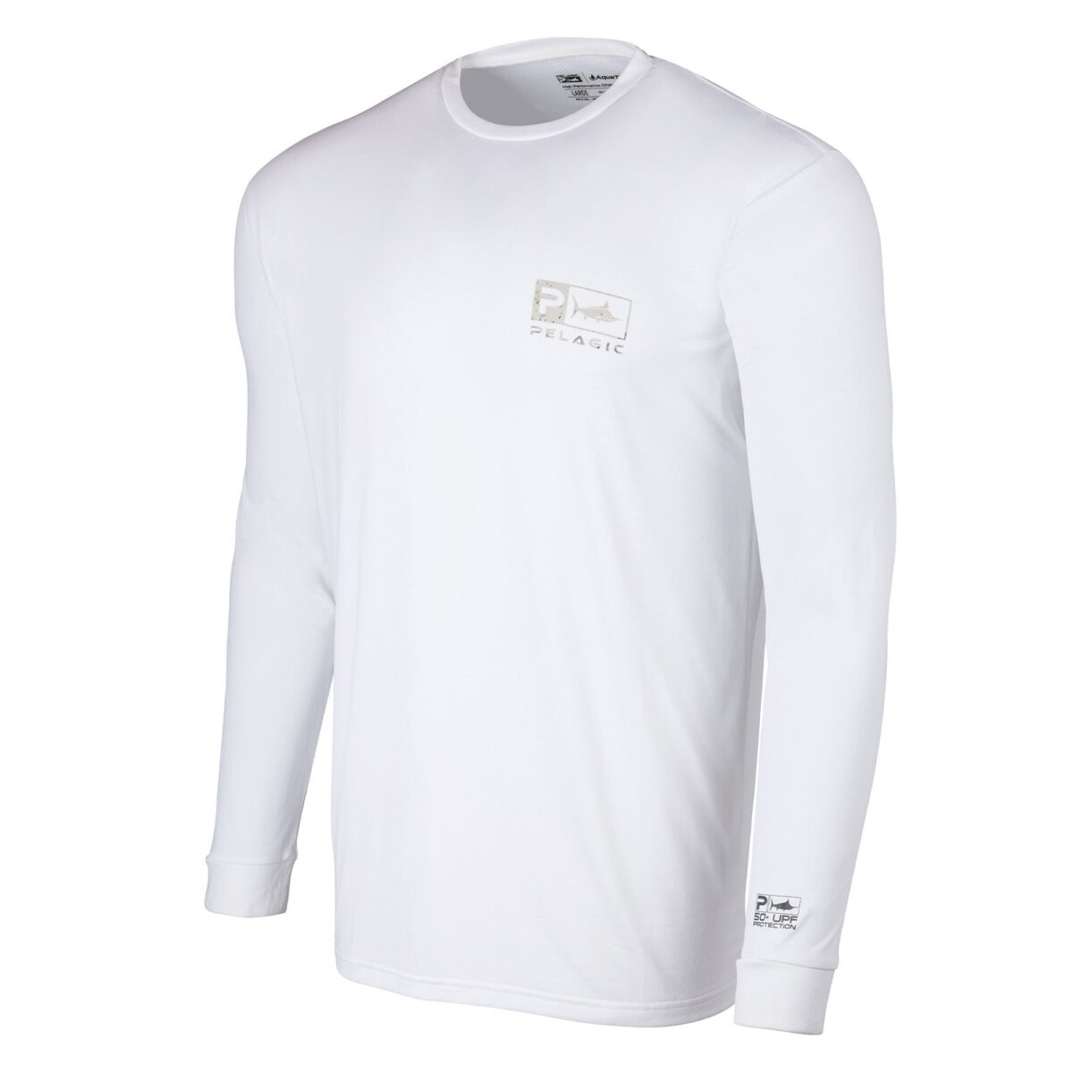 Pelagic Men’s Aquatek Icon Upf 50+ Fishing Shirt - White - Image 3