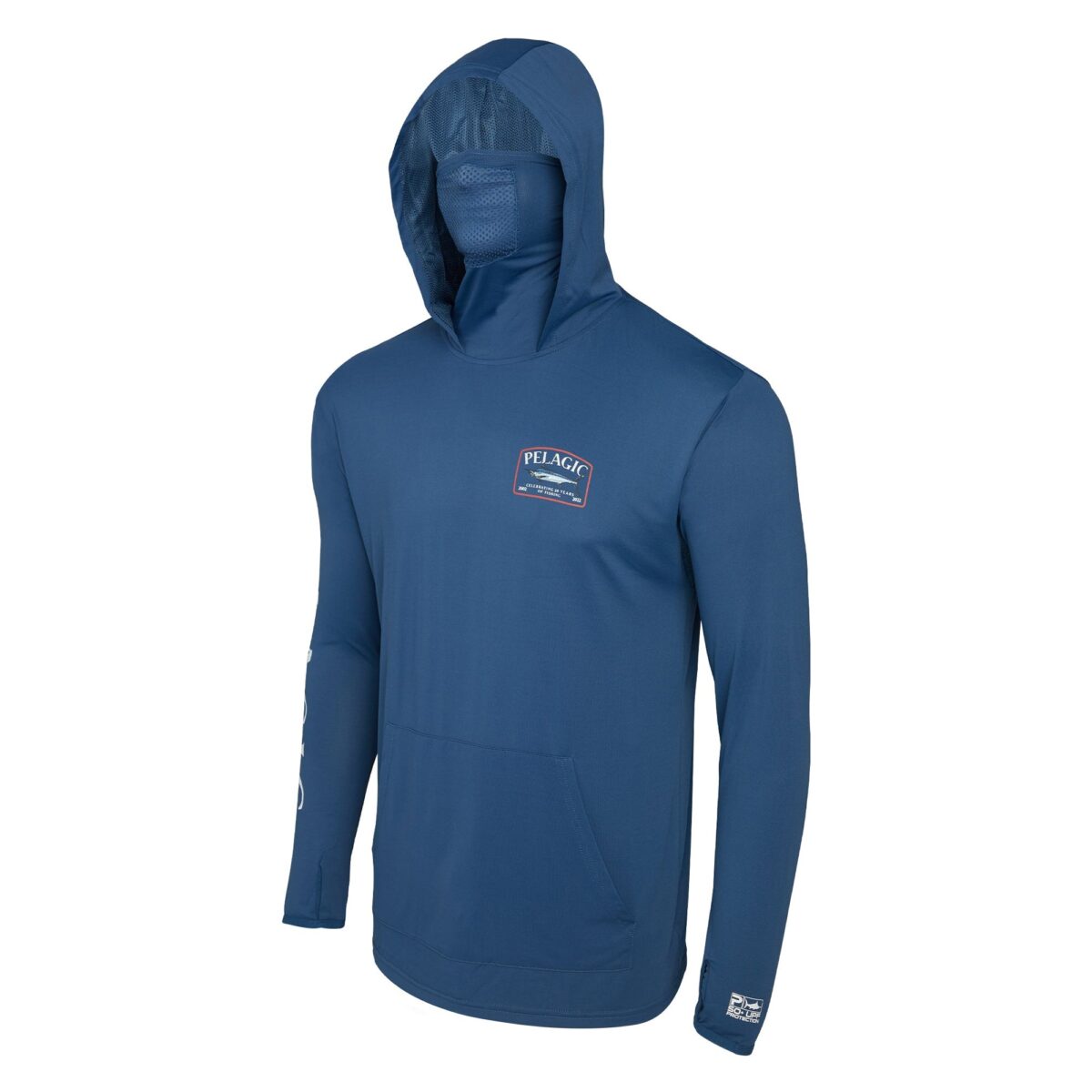 Pelagic Men’s Defcon Upf 50+ Hooded Fishing Shirt - Smokey Blue &Ndash; 3 &Ndash; Compraya 507 Pelagic Men’s Defcon Upf 50+ Hooded Fishing Shirt - Smokey Blue - Image 3