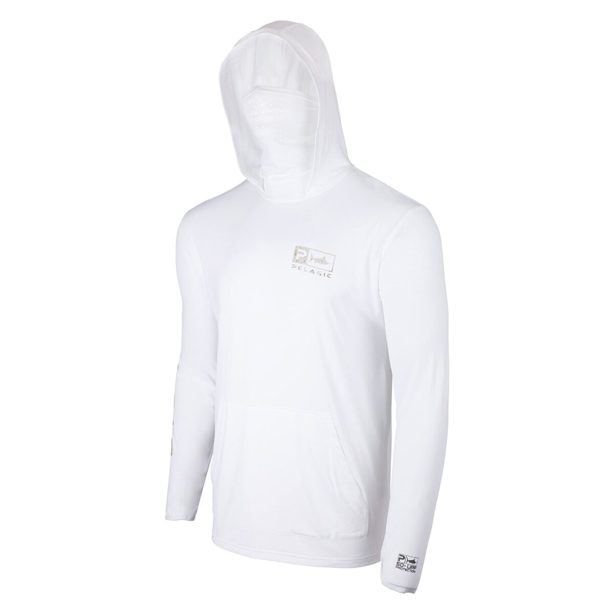 Pelagic Men’s Defcon Icon Upf 50+ Hooded Fishing Shirt - White