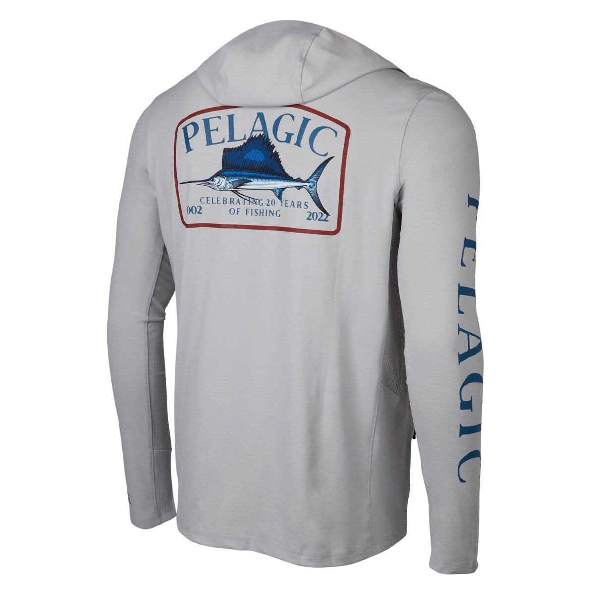 Pelagic Men’s Exo-Tech Game Fish Upf 50+ Hooded Fishing Shirt - Grey &Ndash; 2 &Ndash; Compraya 507 Pelagic Men’s Exo-Tech Game Fish Upf 50+ Hooded Fishing Shirt - Grey - Image 2