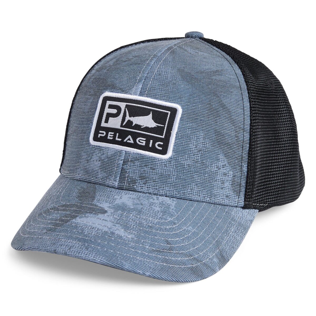 Pelagic Gorra Offshore Icon Gyotaku - Negro