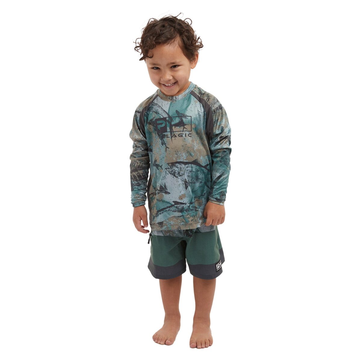 Pelagic Vaportek Camiseta De Pesca Upf 50+ Para Niño - Verde