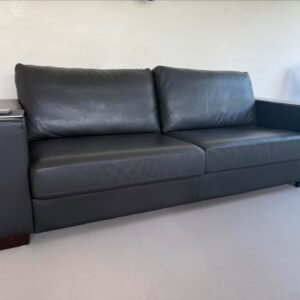 Sofá De Cuero Negro 230 Cm