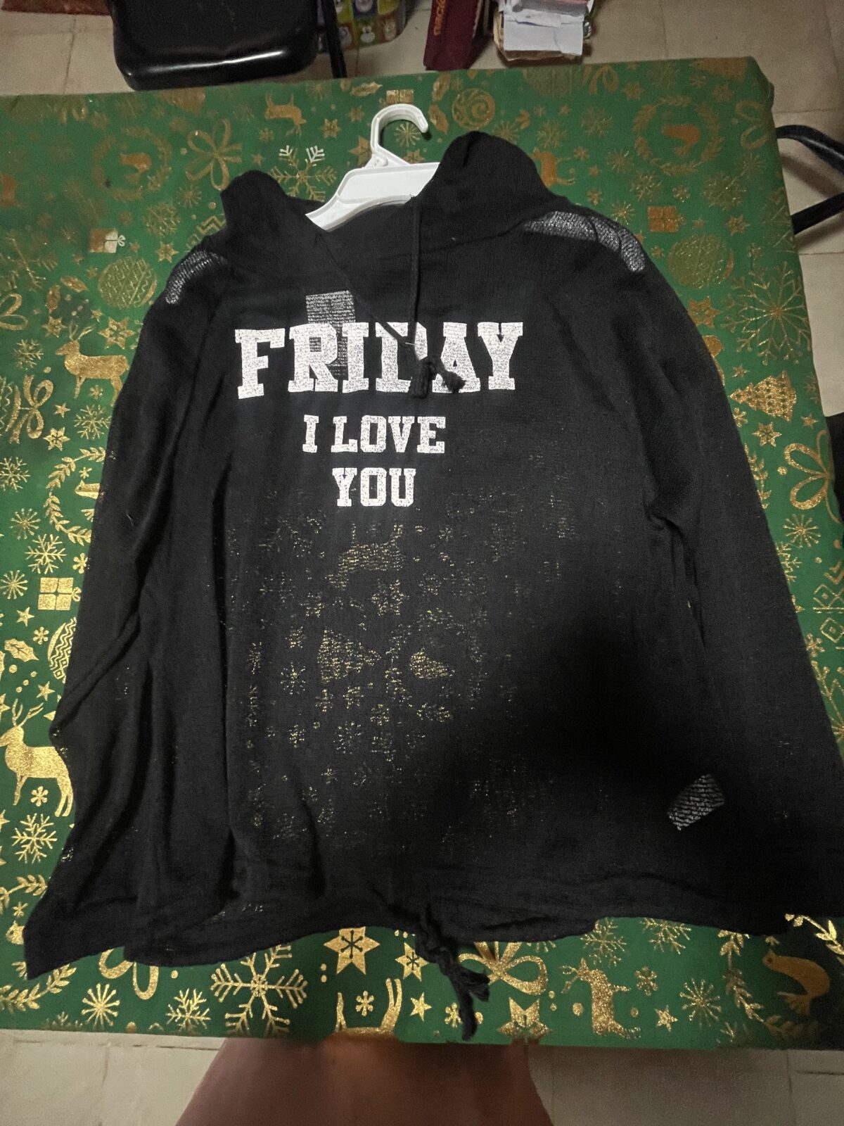 Sudadera Negra Con Estampado